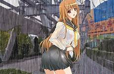 panties wet through rain bra underwear water konachan anime seifuku kazuya kuroda respond edit