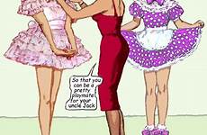 prissy soumis sissys punishment travestis petticoat girls dessinée bande stephie aunty