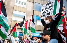 israeli palestine palestinian consulate demonstrators kqed cease shoulders niece holds lead twam yasmine salim nasser