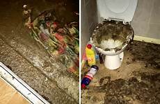 poo explosion mum floor human brown overflow swns sewage caked leaves hell