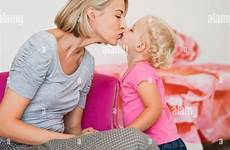kissing each other alamy daughter mother