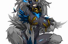 hellhound fenrir musume recolor monstergirl furry conceito monstergirlencyclopedia