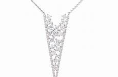 cubic necklace zirconia pendant silver