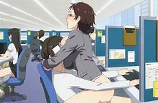 gif sex office skirt chair under table girl short cunnilingus bottomless computer girls glasses sitting lady animated clothed mushiro head