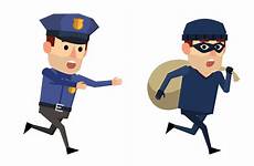 police running robber away thief policeman bag funny