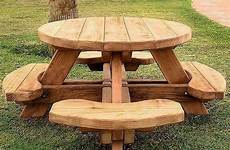 picnic table round outdoor tables wooden gotravelsplan wood
