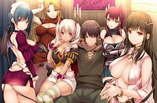 harem hentai cheat gelbooru isekai dorei cleavage tsukatte