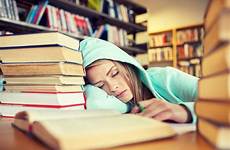 sleeping student school girl tired books library sleep young teen teens study teenager woman much need health do studying motivate