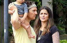 mcconaughey livingston alves camila outing carries youngest usmagazine brazil