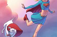 supergirl krypto mro16 superman collaboration superheroes kara skipper artist xxxpicss spyrale
