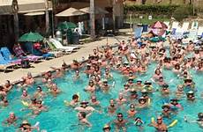 skinny glen nudist resort eden dipping swim corona dip people ca event los set record try trunks worry won july