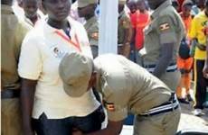 uganda women police ugandan private parts security men touch stadium search fondling being entering before burkina females checking nairaland checks