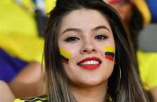 cup colombian fans colombia fan hottest smiles russia match before afp getty