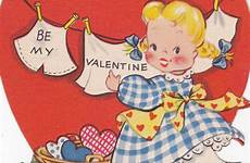 valentine vintage valentines cards card retro old 1940 unused happy etsy girl puns hope postcards greeting 1940s washout isn