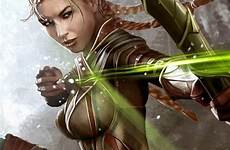 warrior fantasy digital elf women woman princess dark girl cuded archer 3d