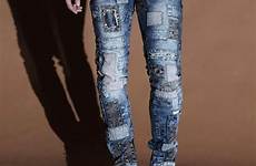 denim patched ripped