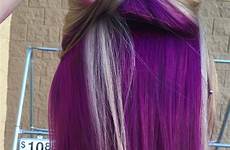 hair purple fuschia blonde color colorful deep summer fun colors
