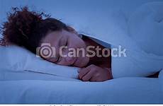 woman afro close face american bed curly sleeping portrait young stock