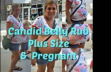 belly pregnant rub candid bump cute plus size