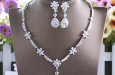 jewelry sets trendy zirconia cubic bijoux zircon choker jewellery earrings bridal necklace luxury stone wedding women
