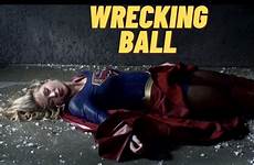 supergirl beaten getting ball wrecking