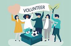 volunteering vector people donating cause clipart charitable money items graphics vectors