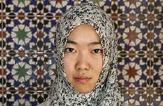 muslim women chinese china beautiful young mosaic islam glimpse hidden into tile