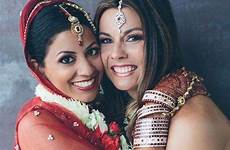 lesbian indian wedding india couples lesb couple lgbt lesbians married first beautiful fron sex sexy seema pride weddings brides femina