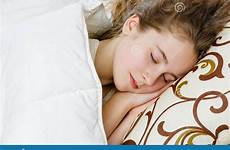 sleeping teen girl teenage bed attractive preview