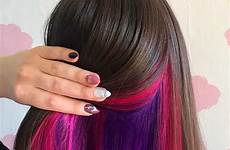 peekaboo hair purple pink color dark credit instagram