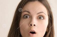 scared woman portrait headshot young emotive teen expression girl shocked stock facial preview