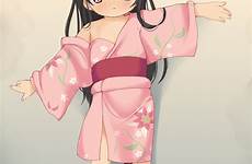 manga loli anime young child feet safebooru japanese solo girl hair cute barefoot eyes brown original kimono search 1girl yukata