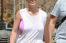 britney spears sideboob gym boob sheer top her flashes oops sunlight hitting major after she studded icy hoop shimmered earrings
