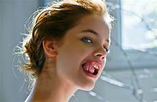 girl cutest barbara palvin ever women tongue mouth open face wallpaper wallhaven cc eyes blue model tongues comments brunette pic