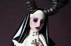 nun blasphemy beautiful dark hot gothic editorials ange creepy priest satanic demon costume mode beauty