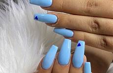 coffin nail designs nails blue light periwinkle nailz sierra hearts instagram source