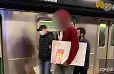 masked subway harassed