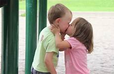 kiss kids first playground funny kissing year old cute his getting