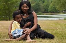 african mother son pregnant interracial her stock grass preview