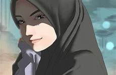 muslimah muslim niqab u0026 hijabi kartun sketsa samping hijap zeichnet saling abaya papan pilih tutorial