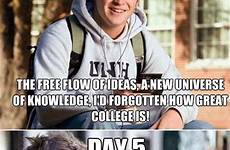 meme school first week grad college funny memes sums freshman pretty much going semester year highschool student back life vs