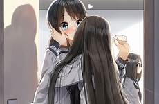 kiss girl yuri wallpaper anime school preview click