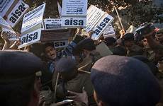 delhi uber rape accused aisa protestors raped raping demonstrating allegedly demonstrate