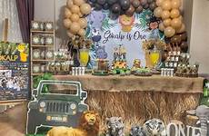 birthday jungle safari party greatly supported forest concept cake cut colors area using where will
