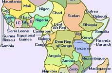 africa map countries english tanzania