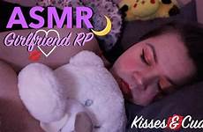 asmr girlfriend kisses cuddles bed