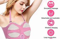 breast electric enlargement machine beauty stimulator heating frequency massager vibration infrared enhancer bra chest