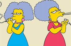 simpsons selma patty characters simpson cartoons animados desenhos thesimpsons