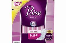 pads incontinence poise maximum long absorbency walmart count