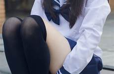 japanese girls school socks tumblr girl sexy knee legs student ecchi japan